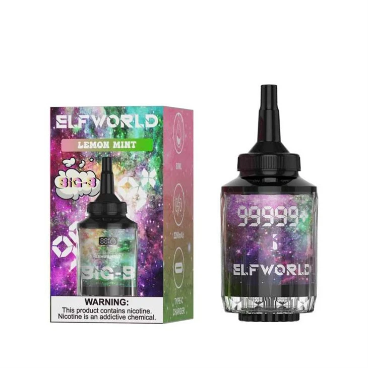 ELFWORLD DOUBLE MOUTHED GIANT HOOKAH SHISHA 99999+ PUFFS