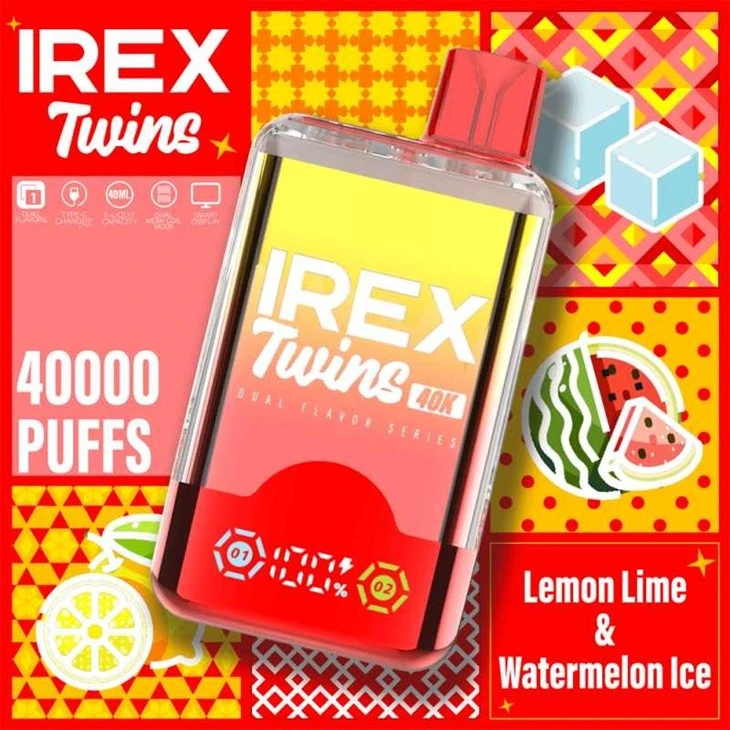 lemon lime&watermelon ice_IREX TWINS 40K Puffs lemon lime&watermelon ice_IREX TWINS 40K Puffs