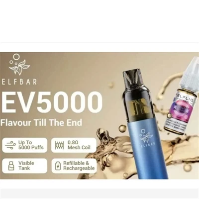 ELFBAR uvádza na trh plniteľnú elektronickú cigaretu EV5000 v Spojenom kráľov...