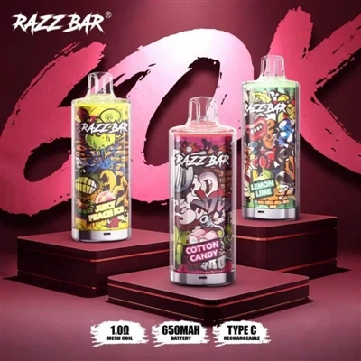 Razz Bar 60000: Oznamujeme novú éru-jednorazových E-cigariet s vysokou kapaci...