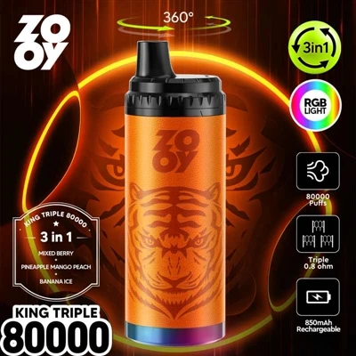 ZOOY KING 3-in-1 80000 jednorazová elektronická cigareta{3}}: Stanovenie nové...