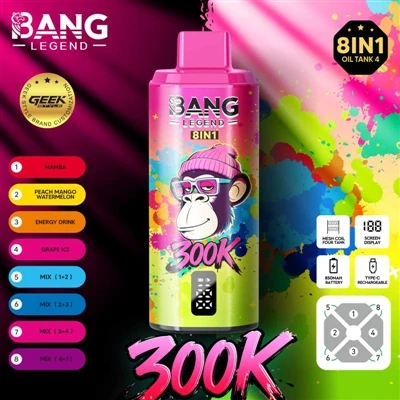 Bang Legend 300K – posúvanie hraníc trvanlivosti pre jednorazové E-cigarety