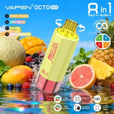 Vapen Octo 160K Puffs 8-v-1: Keď viaceré príchute už nie sú trikom, ale každo...