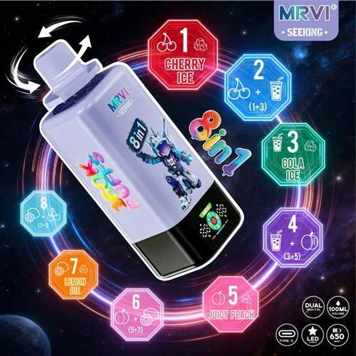 MRVI SEEKING 160K 8-v-1 a vývojové trendy e-cigariet s viacerými príchuťami