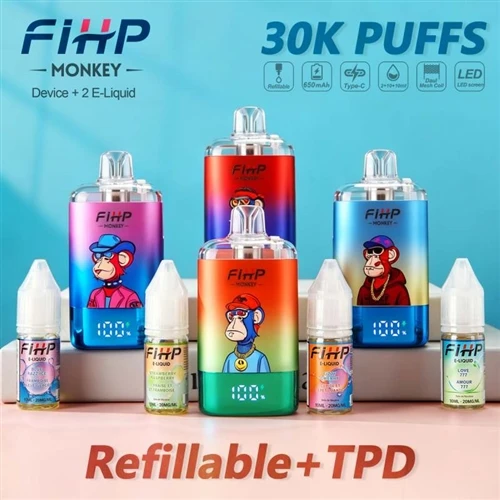 FIHP MONKEY 30K Naplniteľná vapa: Nová voľba, ktorá vyvažuje dlhú výdrž batér...