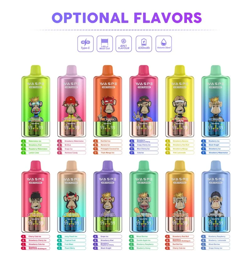 Waspe 4 in 1 100000 taste list Waspe 4 in 1 100000 taste list