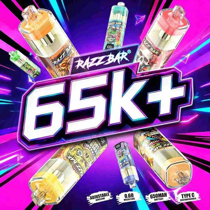 Razz Bar 65K+ Puffs Vape Razz Bar 65K+ Puffs Vape