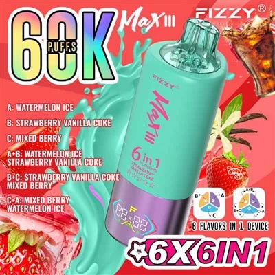 Fizzy Max III 60K 6 v 1 príchuť