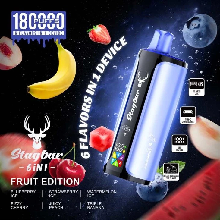 Stag Bar 6in1 180K Puff price Stag Bar 6in1 180K Puff price